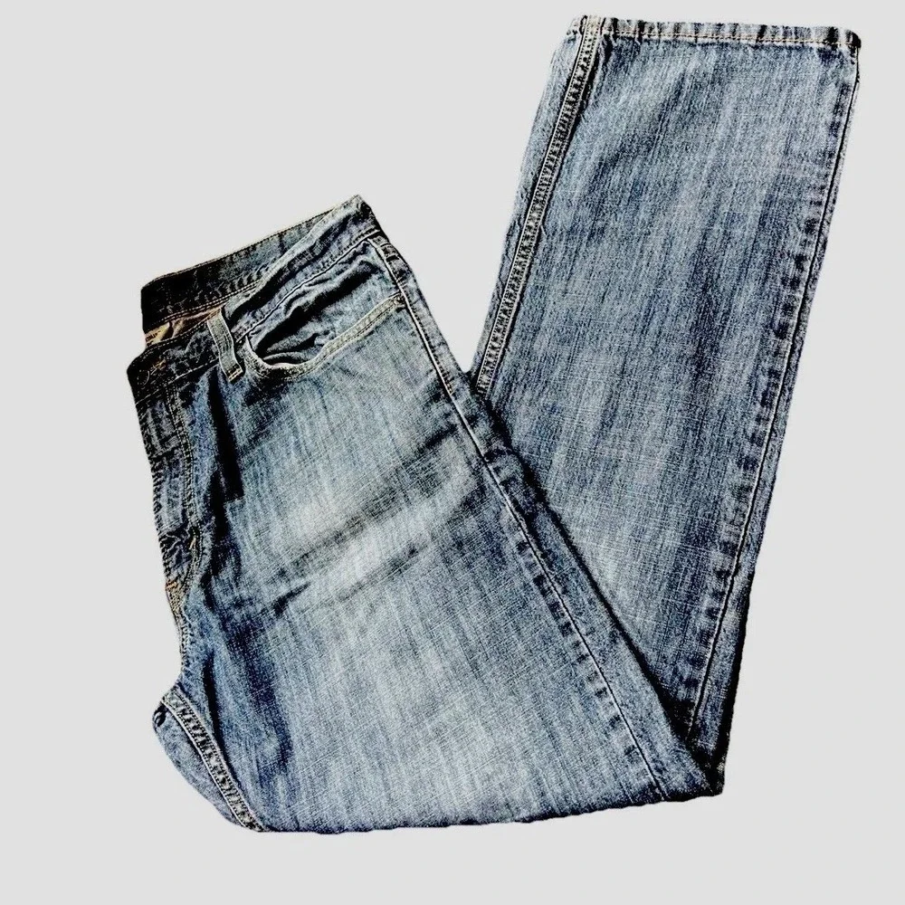 Levi Strauss 514 Slim Straight Jeans Mens 36x30 Blue Denim Cotton